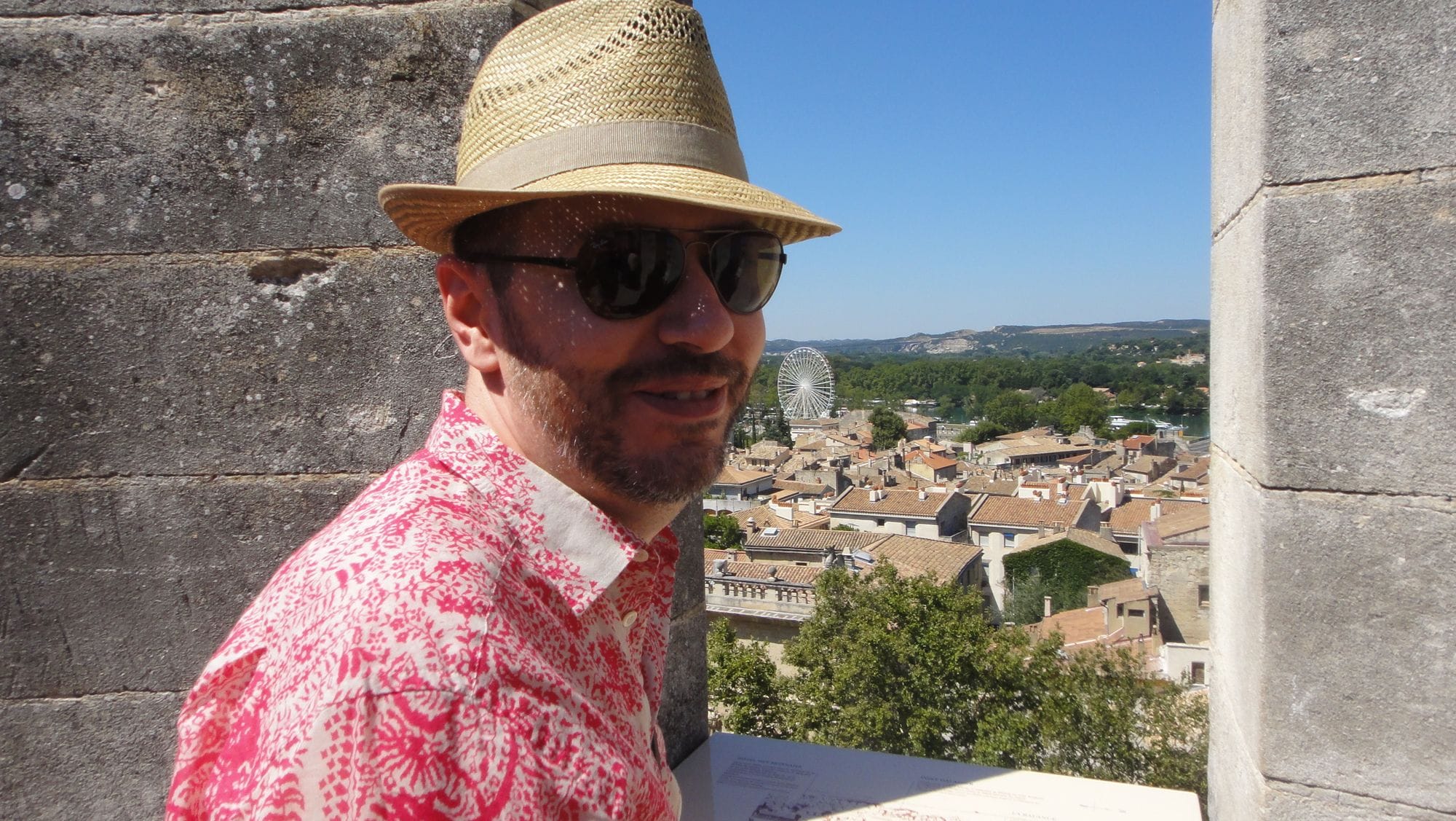 Vue sur les toits d'Avignon depuis les hauteurs.